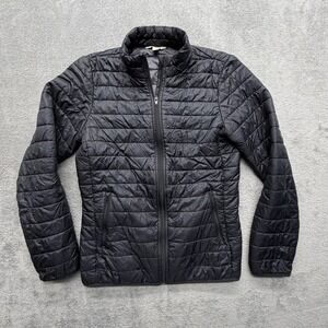 Brooks Brothers Jacket Womens Medium Black Quilted Puffer Full Zip Lightweight